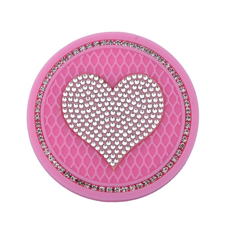 Auto Bottle Holder Insert Coasters Car Water Cup Holder Pad Non-slip Mat Car Interior Accessory Anti-skid Cup Holder Pad