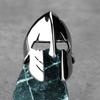 Retro Spartaner Maske Großer Ring für Männer Edelstahl Punk Gothic Edgy Schmuck Biker Zubehör Cosplay Kühnes Statement Mann Geschenk