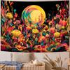 Fantasy Moonlit Flower Scenery Digital printing polyester wall hanging tapestry decorative Living room bedrooms background gift