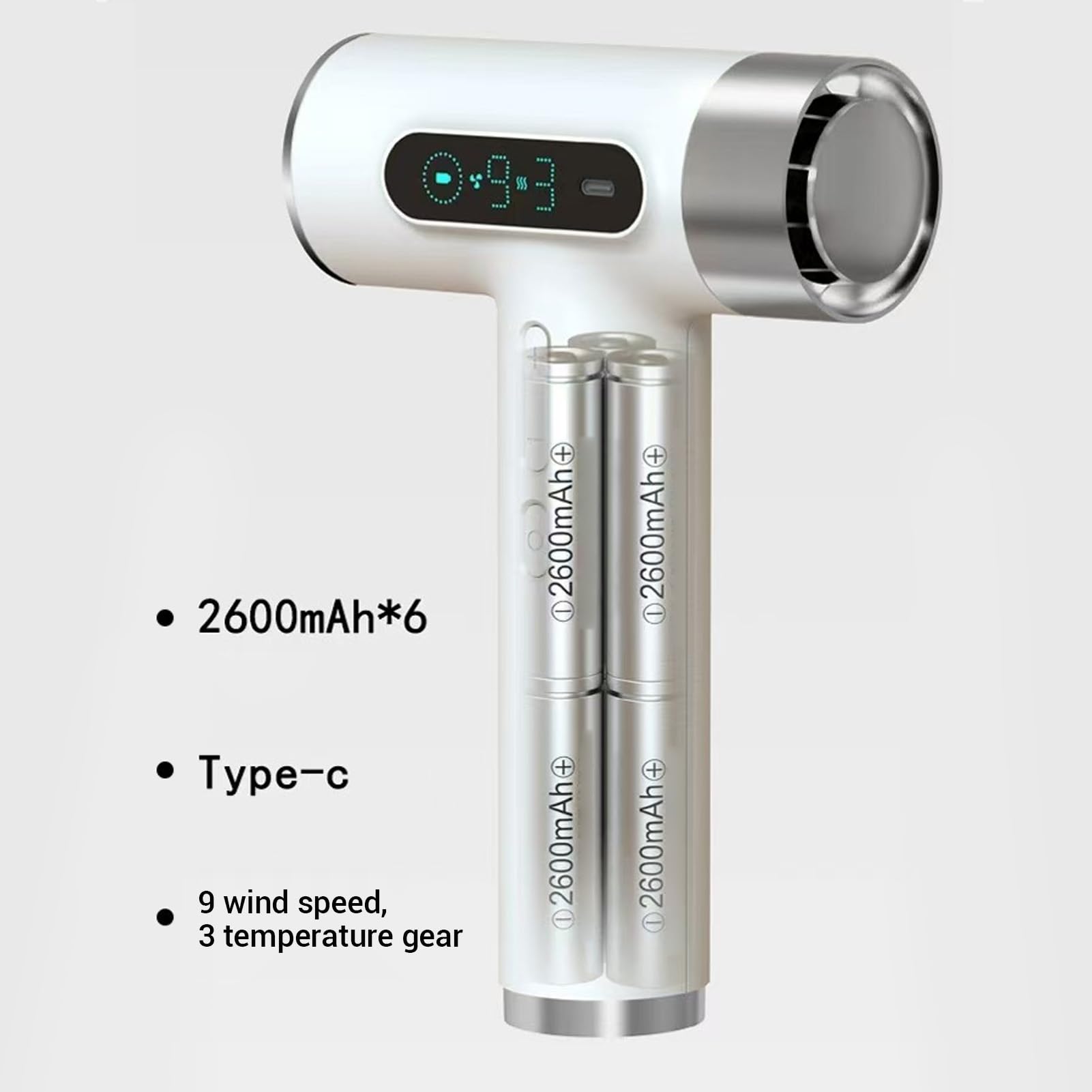 

CFJ-5 Portable USB Charging Cold/Hot Air 100000 RPM High Wind Power Wireless Hair Dryer Type A