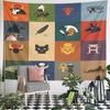 Egyptian Symbols and Deities Pattern Pattern Wall Hanging Tapestry Decorative Tapestry Home Decor for Bedroom and Living Room