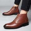 Premium Handcrafted Full-Grain Leather Oxford Boots, Classic Dress Shoes, Sleek Formal Style for Business Meetings & Office Wear