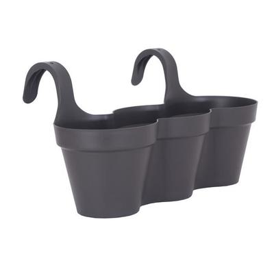 ARTEVASI עציץ למרפסת CAPRI Individ - אפור אנתרציט - 11 ליטר - 30.5 x 54 x גובה 28 ס"מ