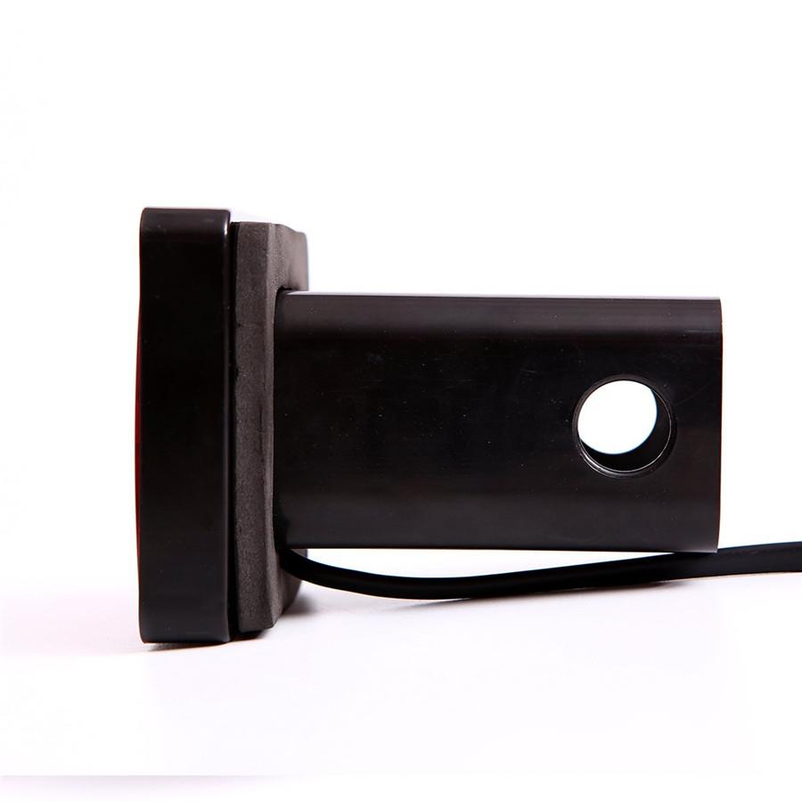 12-LED Red Lens Brake Light Trailer Hitch Cover Fit Towing 2" Receiver w/ 4Pin