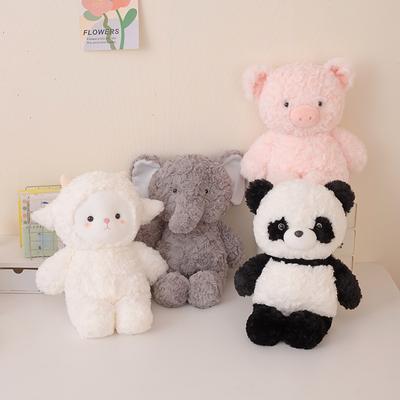 Super Soft and Skin-friendly Cute Sheep Doll Panda Doll Elephant Plush Pig Toy Eight-inch Grabbing Machine Doll Gift Ornament