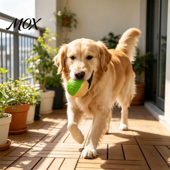 Interactive Squeaky Balls for Dogs Ball Dog Chew Toy, Indestructible Textured Teeth Fetch Toys Pets Cleaning Aggressive Chewers TPR Rubber Pet