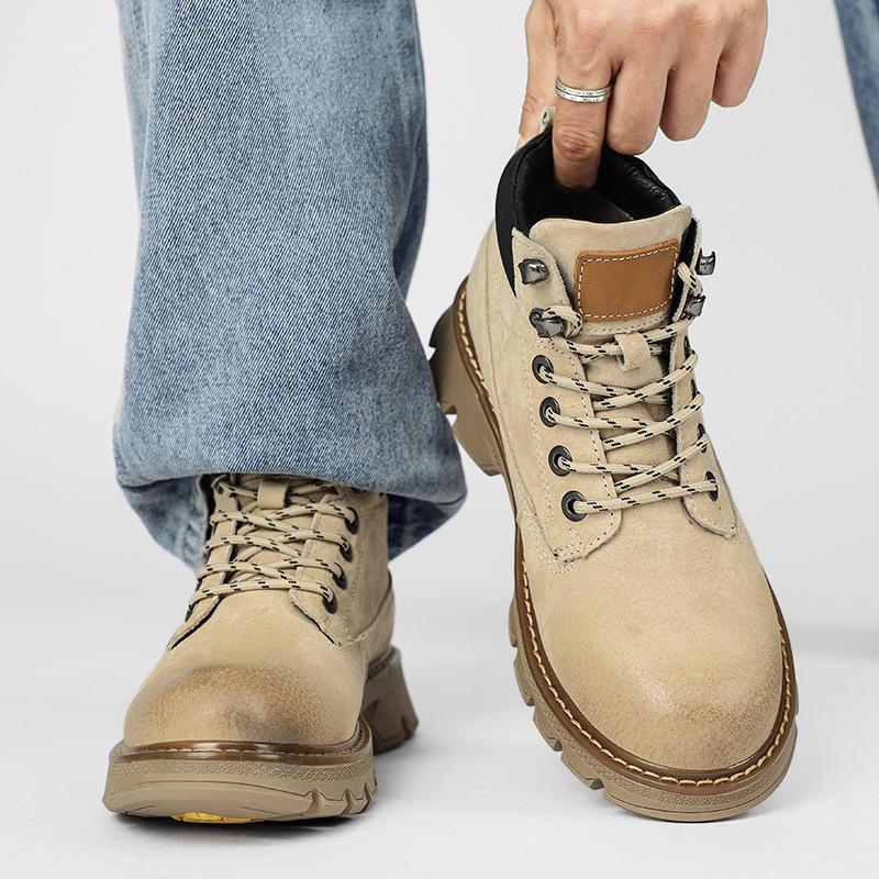 Martin boots new autumn British style retro leather thick-soled rhubarb boots non-slip and wear-resistant boots