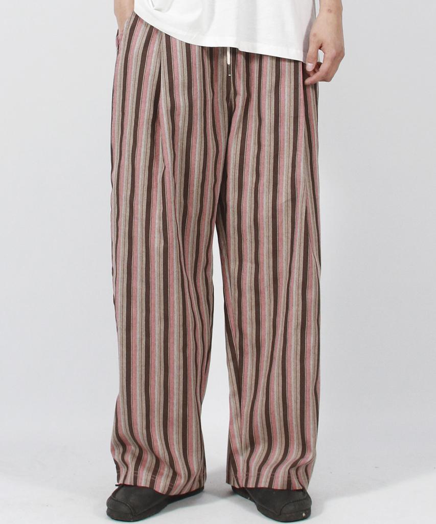 Deumakeu M Vintage Streifen Weite Hose Staubrosa