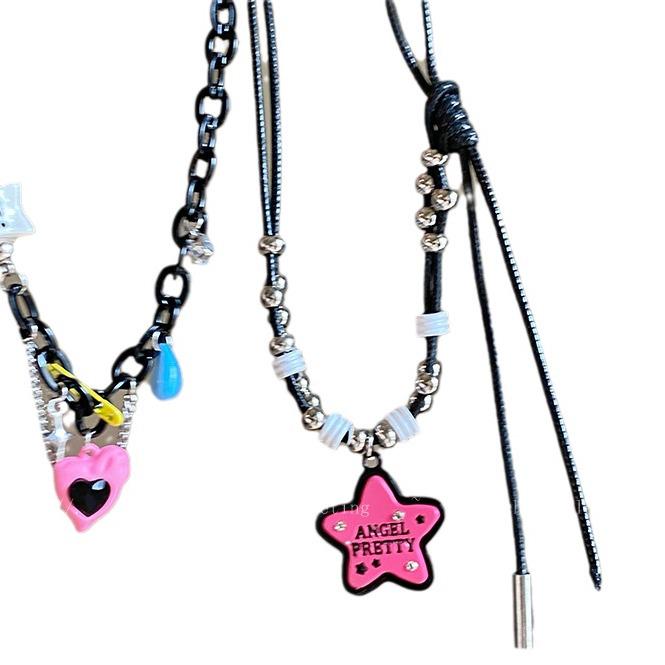 Barbie Versatile Color Star Pendant Necklace - Women's Charming Summer Accessory & Bestie Gift