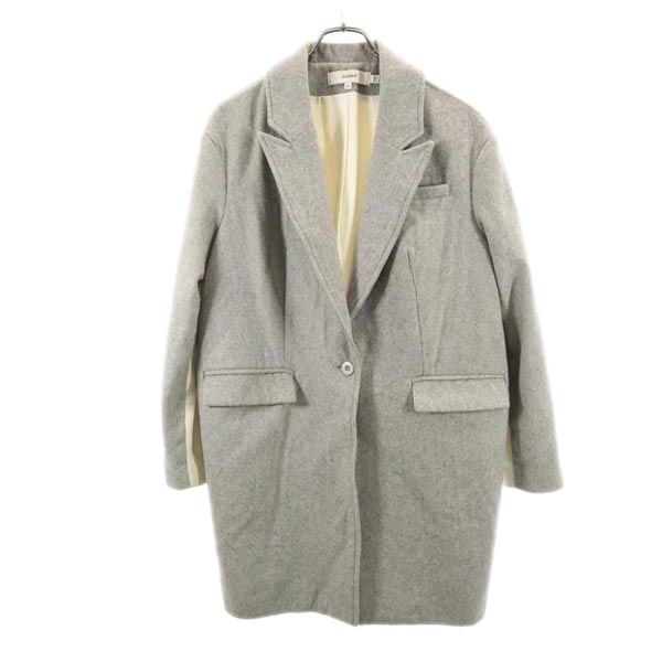 

CAMEO wool blend Chester coat XS Gray x white switching Men s Used