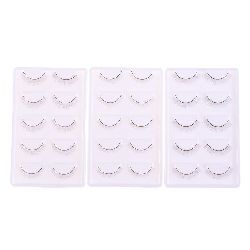 5 Pairs Individual Practice False Eyelashes Natural Training Lashes Eyelash Extension Practicing For Beauty Makeup Tools