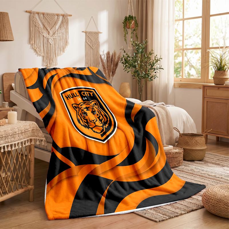 Hull City Football Print Flannel Blanket Soft Warm Sofa Bed Throw Blanket For Home Office Bedroom