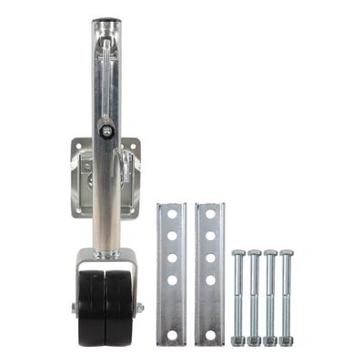 Dual Wheel Trailer Jack 1500lb Boat RV Strengthened Lift Adjustment Double Wheel Caster Jack
