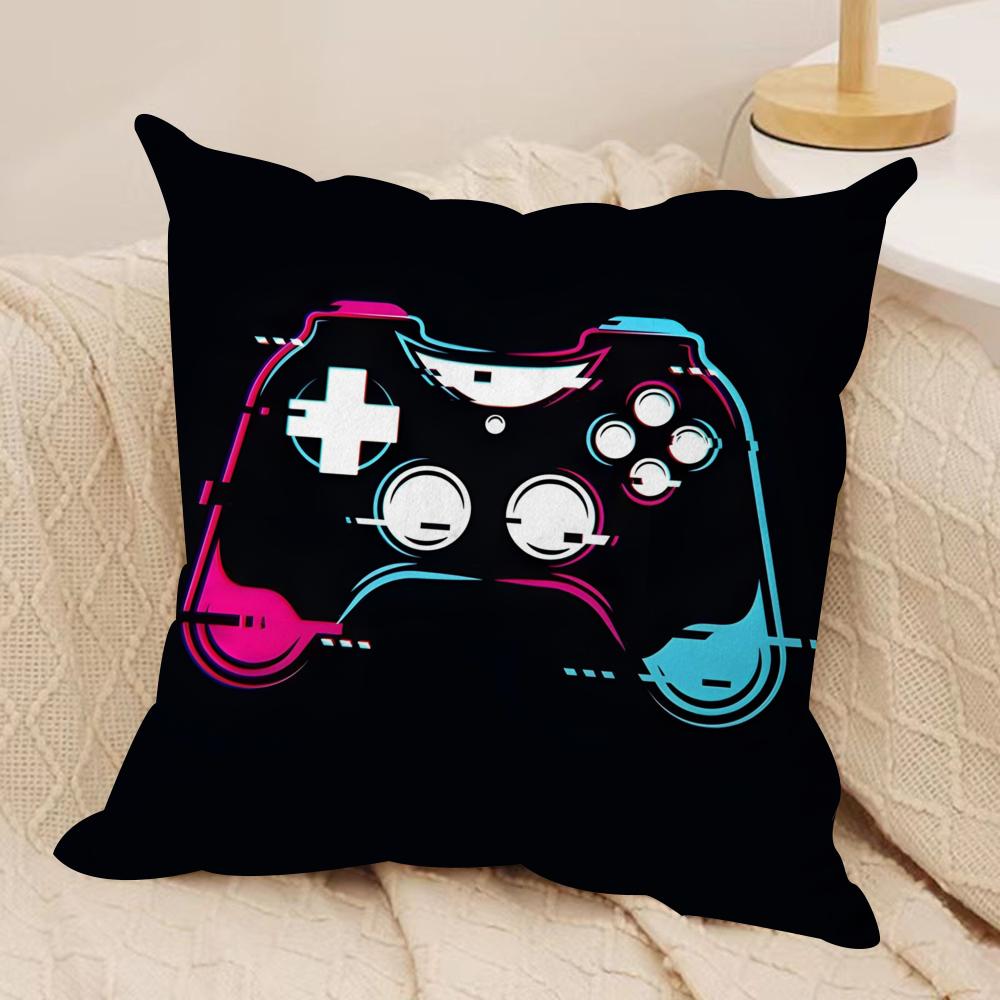 Decor TV Game Fan Style Cushion Cover Soft Plush Fabric Double-Sided Printed Sofa Cushion Cover for All Seasons Home Decor Gift