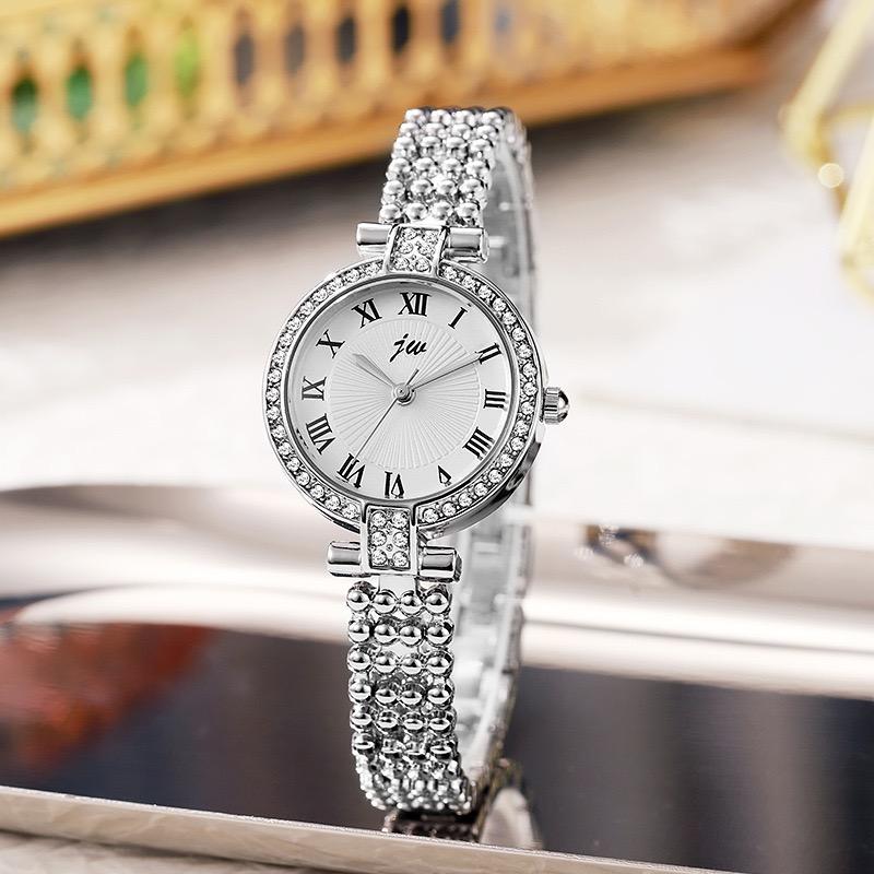 

Роскошные хрустальные часы-браслет Женские часы белый/серебряный