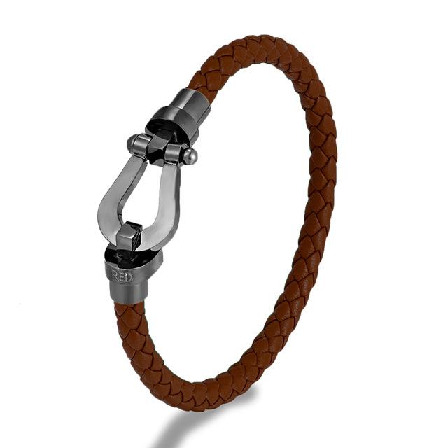 Bracelet Multi-color Braided Horseshoe Buckle Gold-plated Bracelet U-shaped Bracelet Men and Women Couple Bracelet 2026