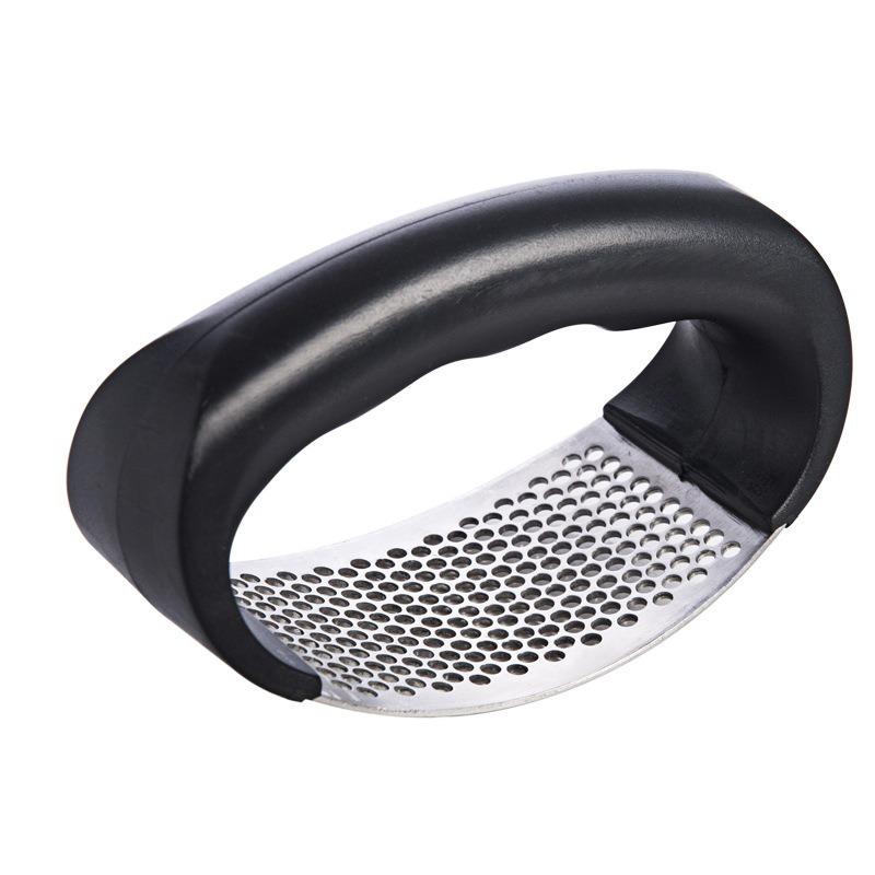 Stainless Steel Manual Circular Garlic Press, Garlic Mash Artifact, Garlic Scoop, Household Kitchen, Garlic Mash Tool