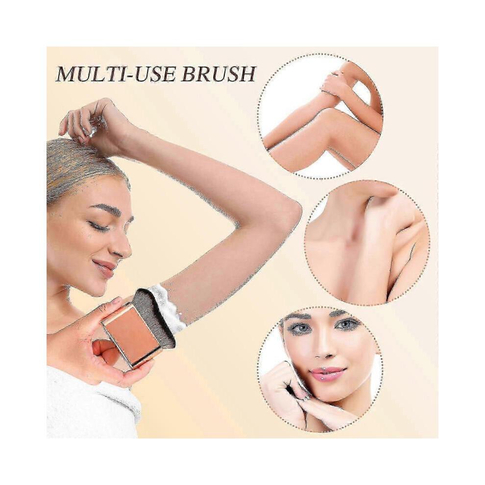 2 PCS Tanning Brush, Body Makeup Brush Self Tanner Brush for Body Kabuki Foundation Brush Body Makeup Blend & Blur Tan BrushBlack Rose Gold