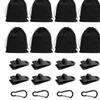10 Stück Vorhanggewichte Set mit Clips und Karabinerhaken Mehrzweck Sandsack Vorhang beschwert