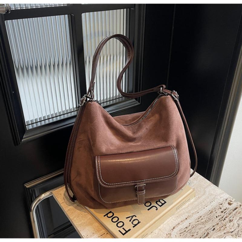 

Новая ретро сумка большой вместимости, сумка-тоут, модная осенне-зимняя, высококлассная, для поездок на работу, на плечо, сумка-мессенджер темно-коричневого
