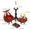 MOC Halloween Building Blocks Model Decorations Medieval Witches Vampires Thrones Kitchen Street Lamps Tombstones Toy Gift S025