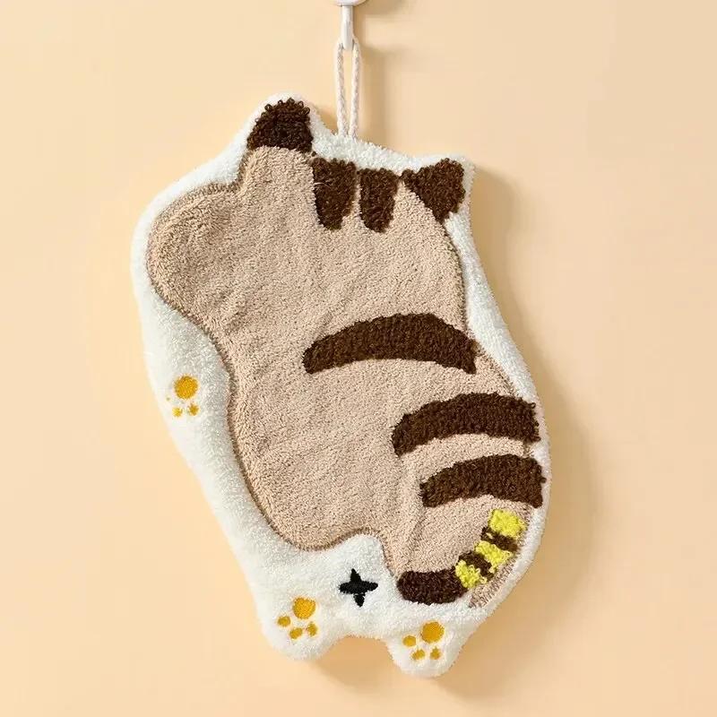 

Милое мультяшное полотенце можно повесить на кухне, абсорбирующая тряпка для сушки рук, трехслойная утолщенная коралловая бархатная салфетка жёлтый