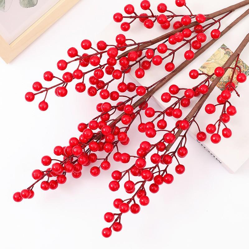Weihnachtsdekoration Künstlicher Beerenstrauß Christbaumschmuck für Heimzimmerdekor Navidad Neujahr 2026 Geschenkaccessoire