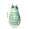 Gepunktete Katzenvase, Punktmuster, Katzenvase aus Kunstharz, Katzenvase für Zuhause, Bücherregal, Regaldekoration, Tischdekoration, kleine Tiervasen für Katzen