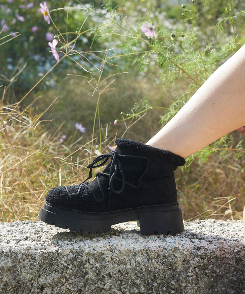 Cesti Funky Fur Ankle Boots (Black)