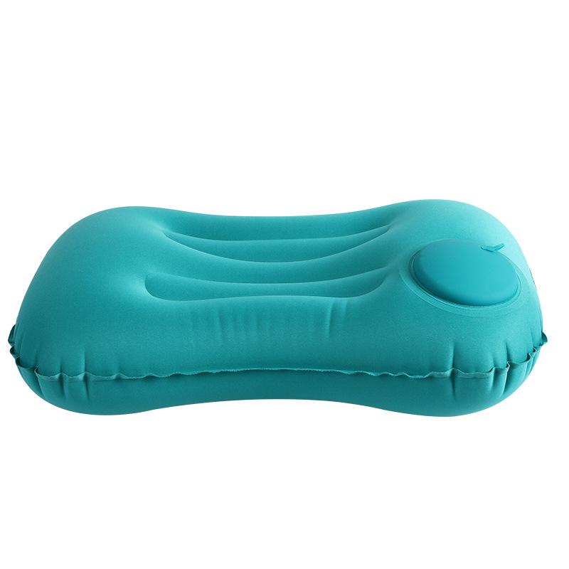 

Press Inflatable Pillow Portable Outdoor Travel Pillow Waist Pillow Neck Protector Inflatable U Shaped Pillow синий