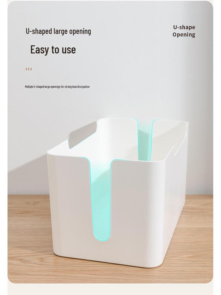Golden Cat Power Strip & Cable Organizer Box