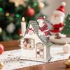 Christmas House Statue Desktop Centerpiece Statue Christmas Decoration Ornaments