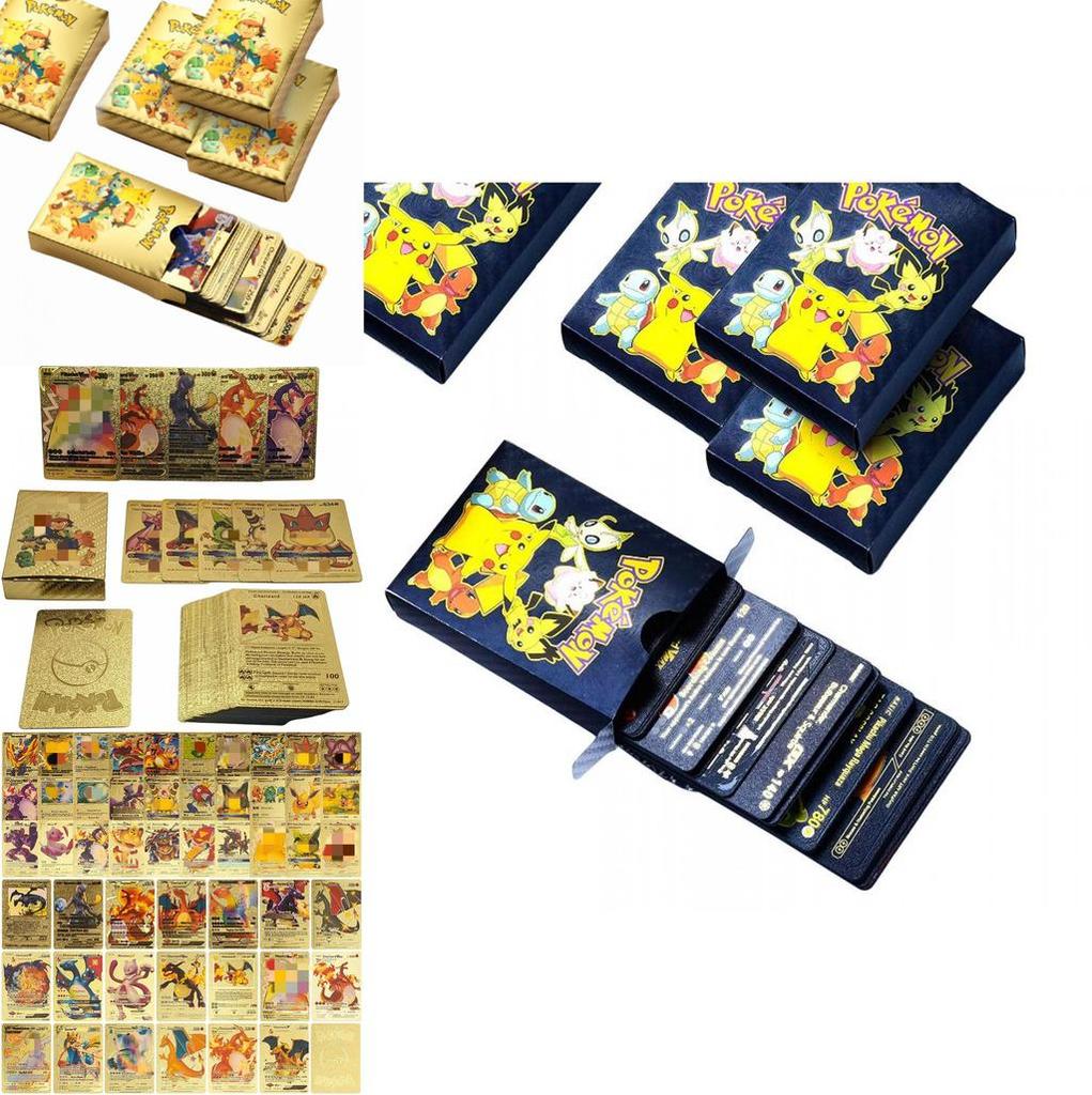 Limited Edition Pokemon Gold Foil Card Set 55pcs English Perfect For Fans
