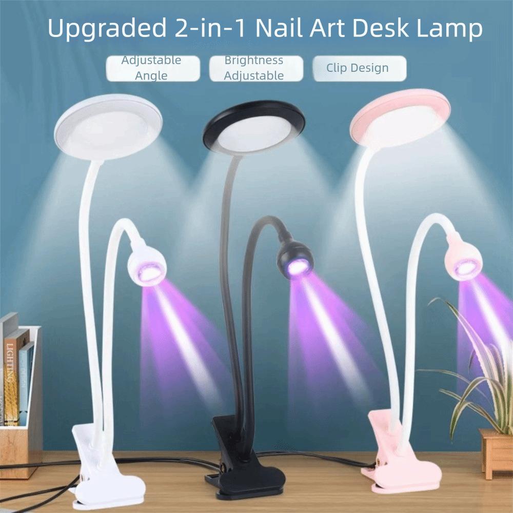 Double-head Gooseneck Nail Lamp Nightlight UV Curable Violet Lamp  for Manicure Salon