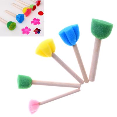 5Pcs Sponge Brush Children Art Diy Painting Tools Baby Drawing Toys Gift