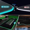 Waterproof RGB Gaming Mouse Pad with Large Keyboard Pad, Fixed Design, 4 USB Cables Included, One-Year Warranty, Black