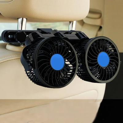 Car Dual Fan Car Interior Accessories Degrees-round Car Cooling Accessories Swing Fan Ventilation Board Summer 12V