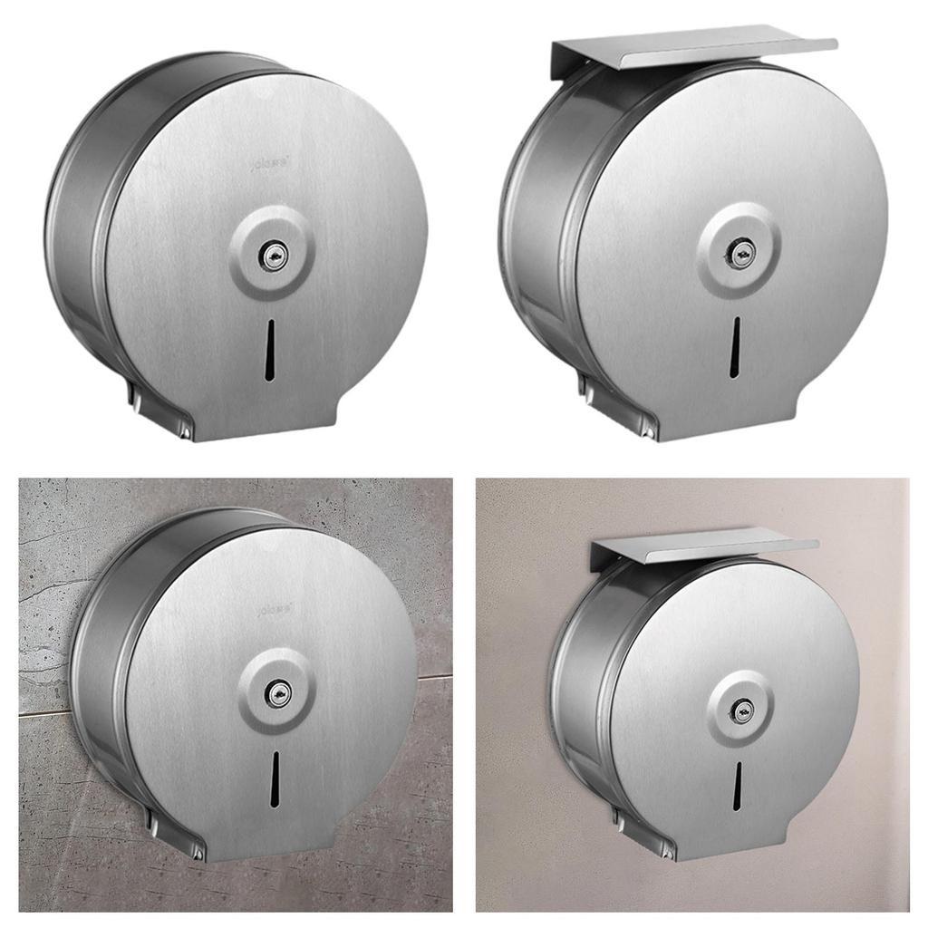 Commercial Jumbo Toilet Paper Dispenser Easy to Refill Elegant 10 inch Bath Roll Holder Wall Mount for Hotels Toilets Bathrooms