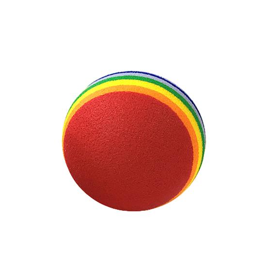 Funny Pet Dog Puppy Cat Rainbow Striped Chewing Interactive Ball Teething Toy