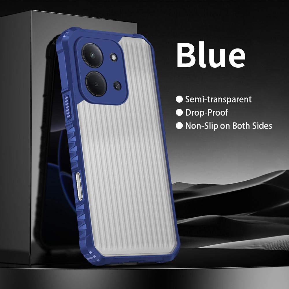KEYSION Heavy Duty Shockproof Phone Case for Redmi 15C 171mm 173mm Soft Silicone+PC Translucent Matte Back Cover for Xiaomi POCO C85