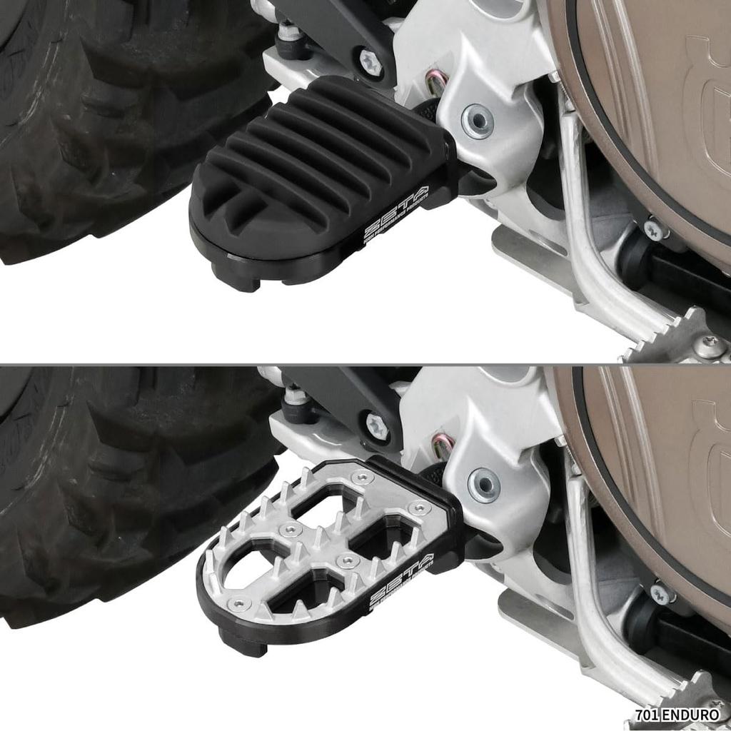 ZETA RACING Adventure für Waldwege und lange D8366 KTM/HUSQVARNA Fußrasten, Schwarz, Touren,