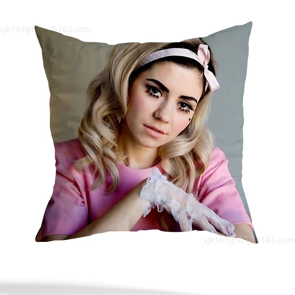 Marina Pillow Case Square Double-Sided Printing Short Plush Sofa Cushion Cover Bedroom Bedside Pillow