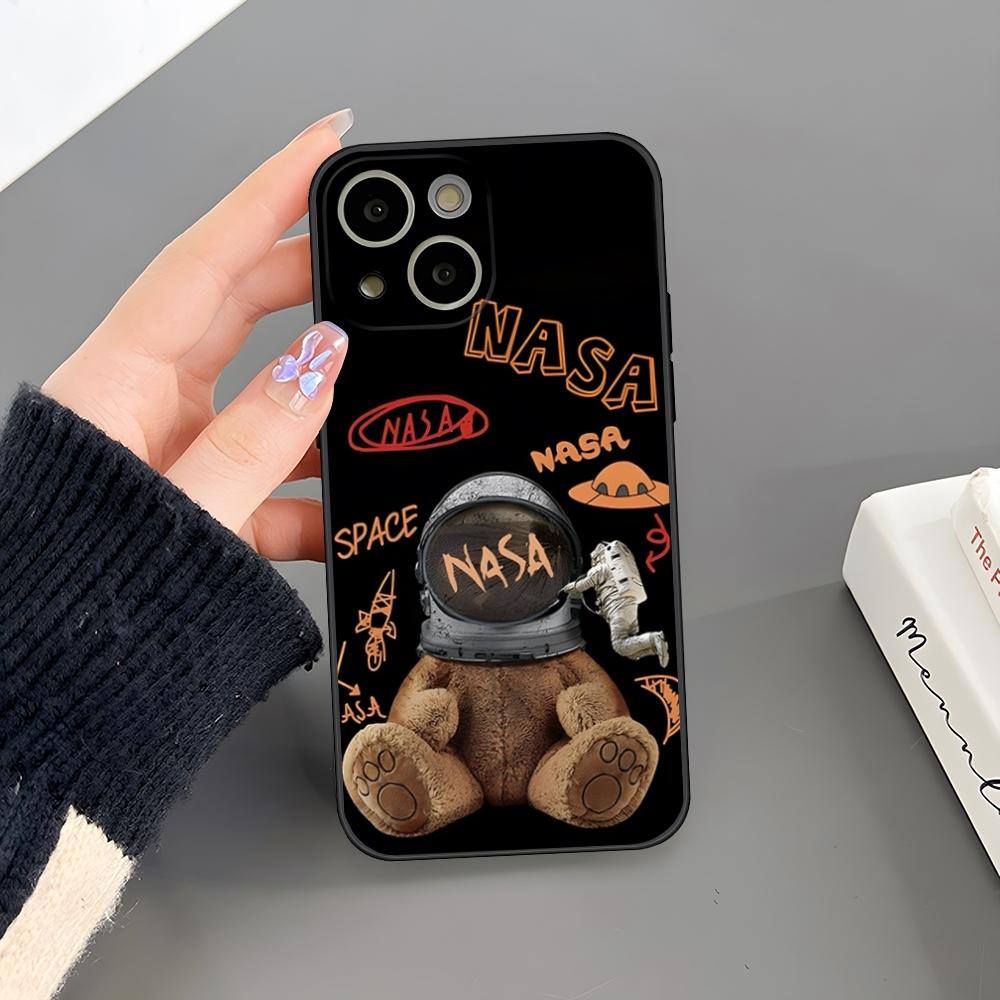Cartoon Teddy Bear Phone Case For Iphone 15 Pro Max 14 Pro 16 Plus 12 13 11 Xr X Xs 8 7 Plus Silicone Back Cover