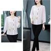 Spring Summer New Women Fashion Casual Office 3/4 Sleeve Embroidery Cotton Linen Big Plus Size Top T-Shirt L-5XL
