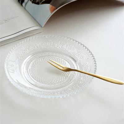 Piatti da dessert in vetro, piatti da dessert e snack lavabili e riutilizzabili per ristoranti