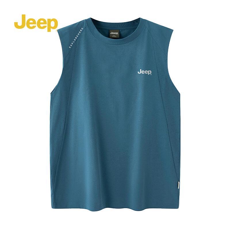 JEEP Men s Summer Lightweight Casual Sleeveless Tank Top L королевский синий