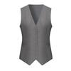 Men Suit Waistcoat V-neck Sleeveless Single Breasted Suit Vest with Pockets Solid Color Ergonomic Tailoring Waistcoat