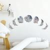 Customizable Moon and Floral DIY Wall Sticker for Kids Bedroom TV Background Removable Self-Adhesive Home Decor