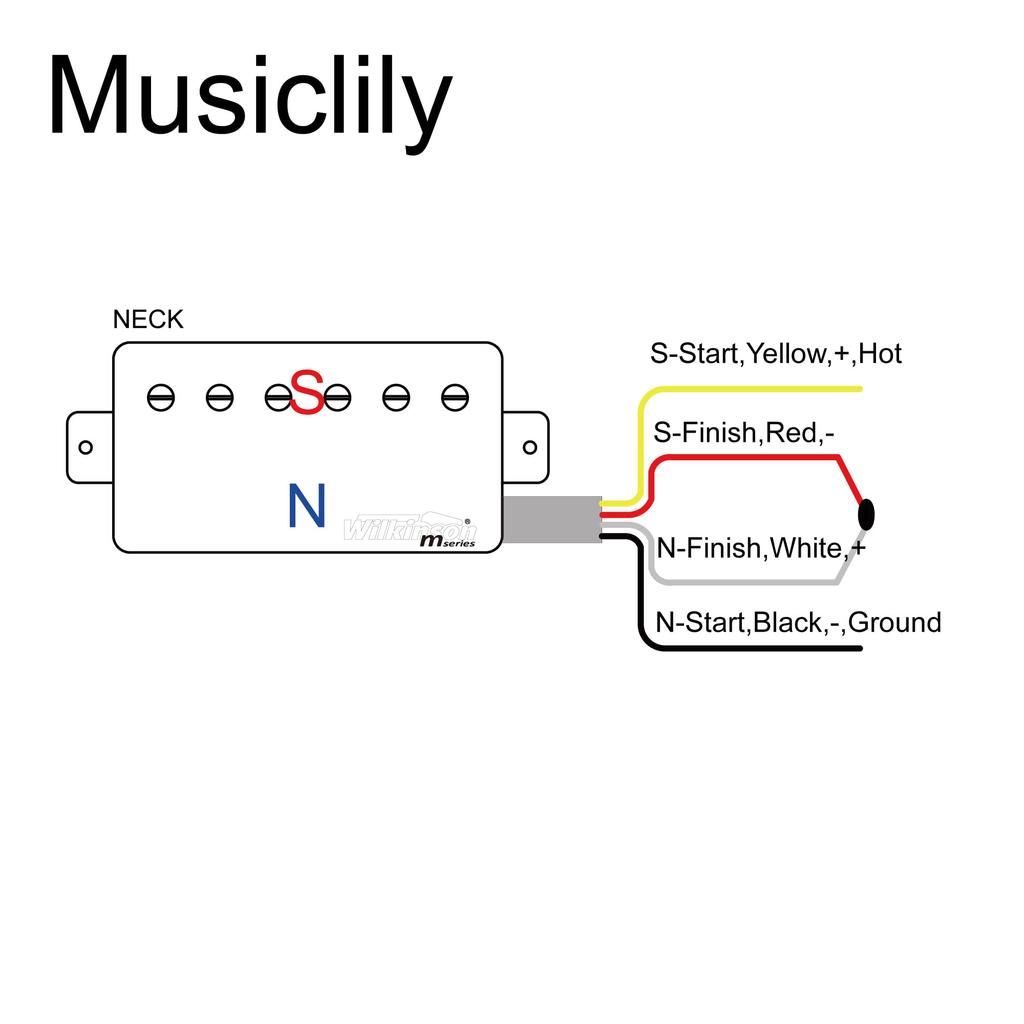 Wilkinson M Series Ceramic Guitar Pickup, Mini Humbucker Neck, for Les PaulFirebird, Chrome