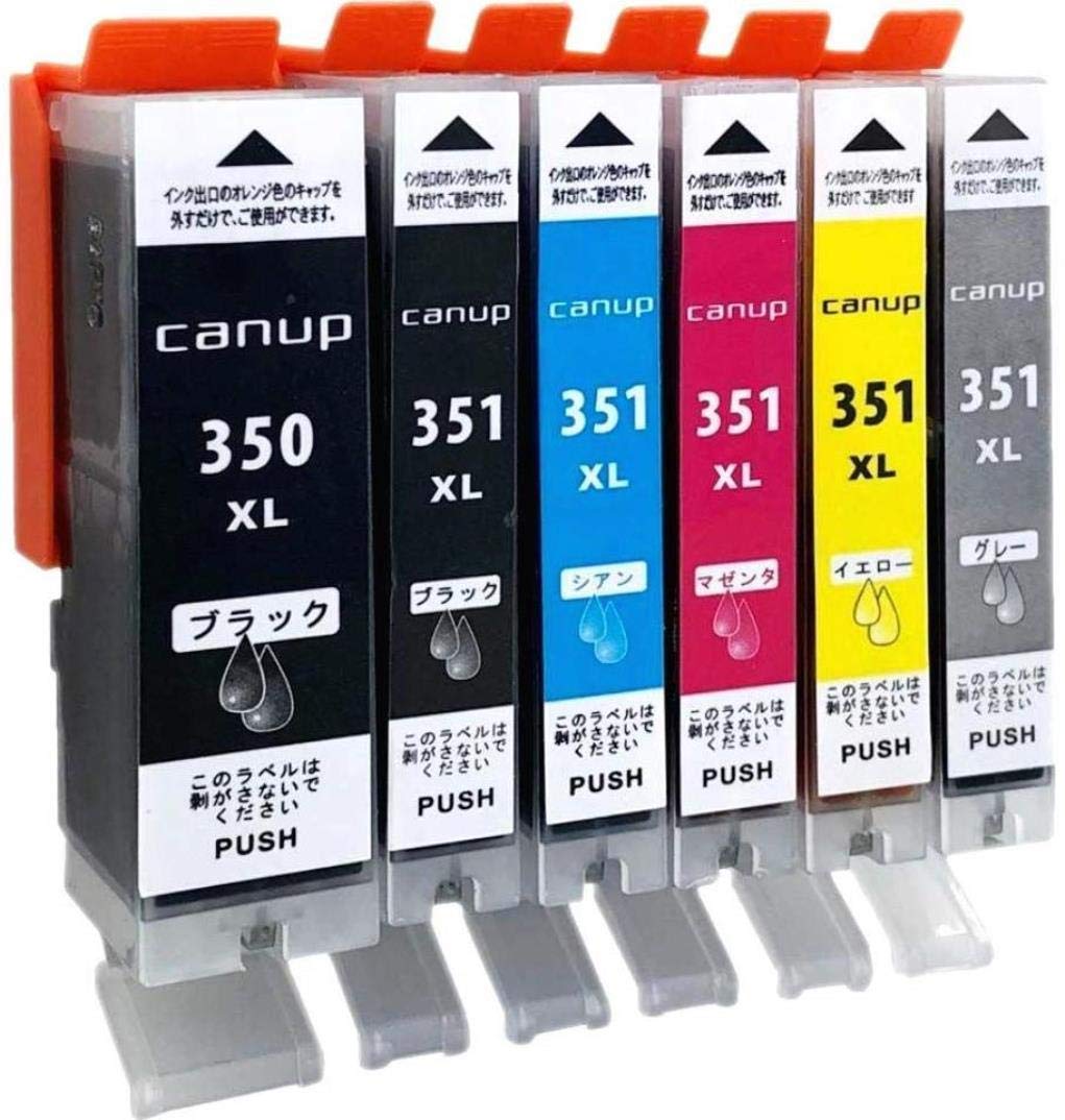 

Чорнильний картридж Canup 351 350XL, сумісний чорнильний картридж, 6 кольорів, велика ємність, інтегрована мікросхема, залишок рівня, що залишився Гарантія на дисплеї PIXUS MG6330